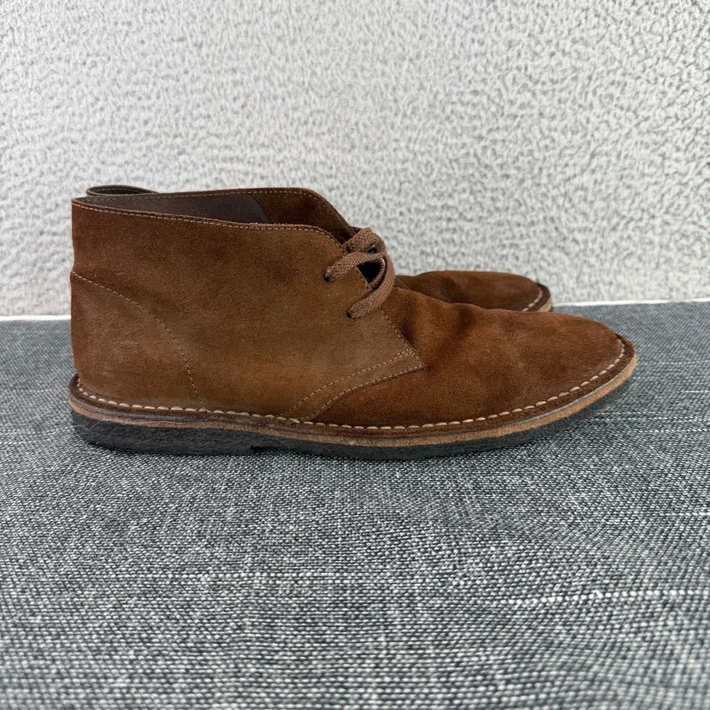 J.Crew MacAlister Desert Boots Mens 8.5 Brown Suede Leather Lace Up Chukka H022